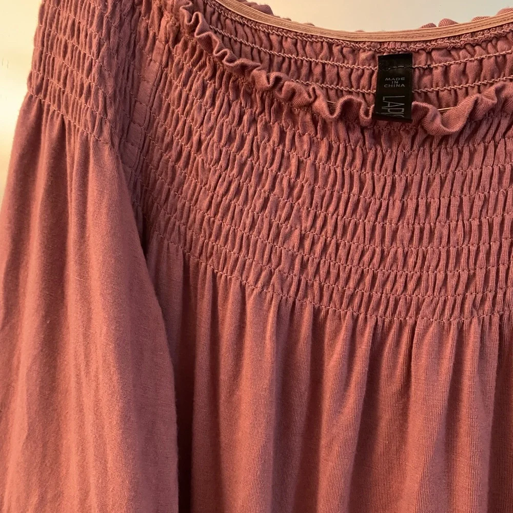 Lapis, M, off the shoulder full boho sleeve, crochet detailing, great condition! - Picture 3 of 8